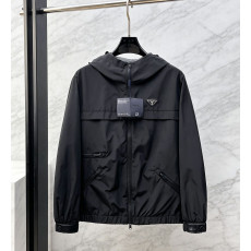 PRADA 프라다 607146 리나일론 건플랩 멀티 지퍼 후드 자켓