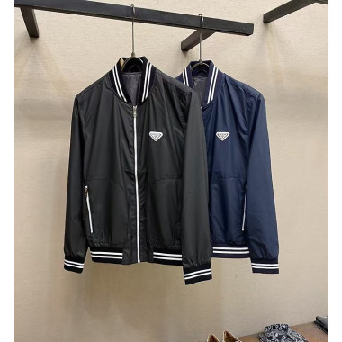 PRADA 프라다 리버시블 삼각로고 봄버자켓