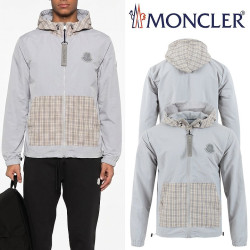 MONCLER 몽클레어 시어링 체크 바람막이 자켓