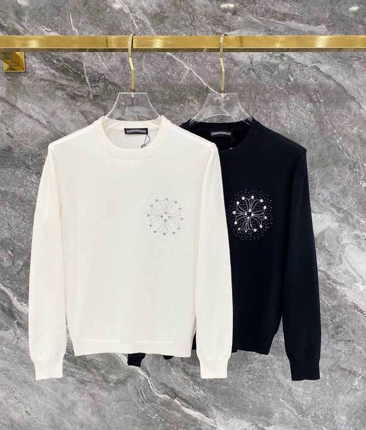 CHROME HEARTS 크롬하츠 60105 플러스 홀스슈 라인스톤 니트