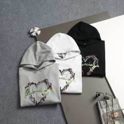 BALENCIAGA 발렌시아가 60140 하트 테이프 루프 스웨트 후드
