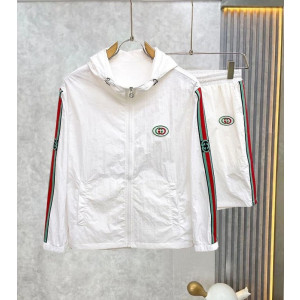 GUCCI 구찌 60210 인터로킹 G 웹 스트라이프 윈드브레이커+쇼츠 세트