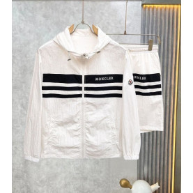 MONCLER 몽클레어 60213 로고 스트라이프 윈드브레이커+쇼츠 세트