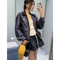 MIUMIU 미우미우 1093 나일론 테크니컬 집업 블루종 자켓