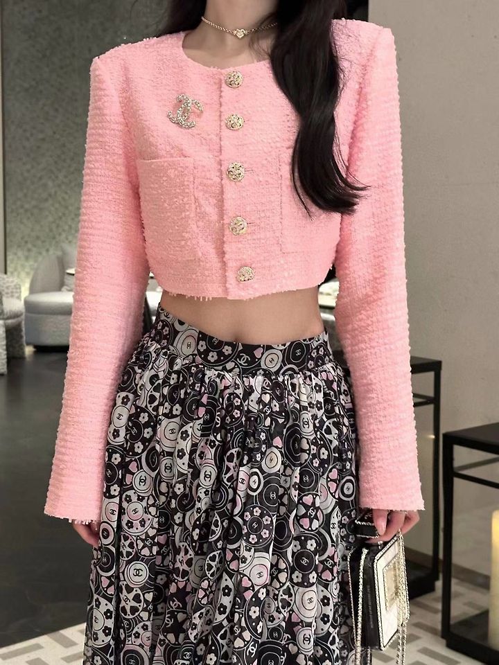 CHANEL 샤넬 1086 트위드 크롭 자켓