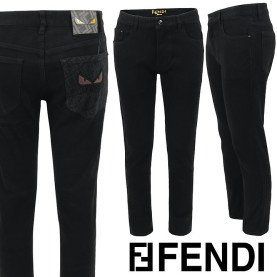 FENDI 펜디 엠보 몬스터 블랙 슬림 일자진