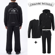 CHROME HEARTS 크롬하츠 할리우드 프린팅 3P 오버핏 후드 집업 셋업
