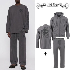 CHROME HEARTS 크롬하츠 트리플 크로스 프린팅 3P 오버핏 후드 집업 셋업