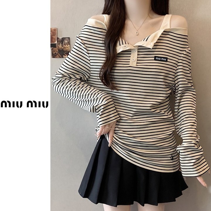 MIUMIU 미우미우 단가라 패치 오프티 2COLOR