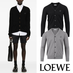 LOEWE 로에베 아나그램 자수 울 가디건