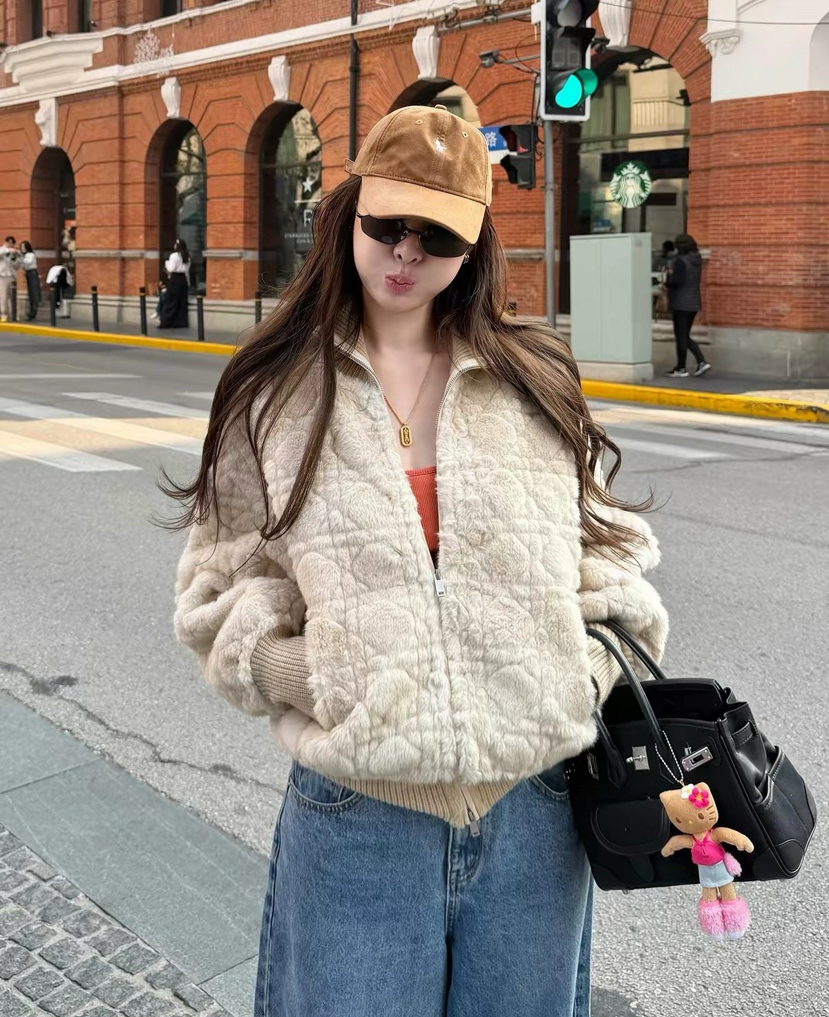 DIOR 디올 까나쥬 퍼 자켓