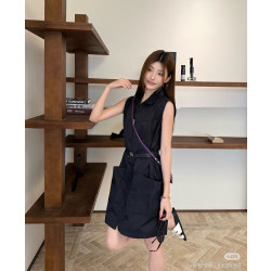 PRADA 프라다 60315 여성 리나일론 벨티드 드레스