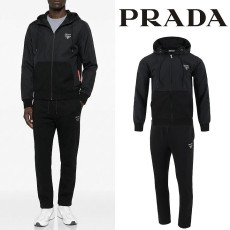 PRADA 프라다 레터링 클래식 우븐 셋업