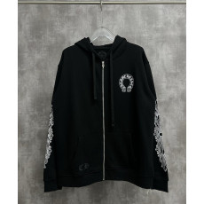 CHROME HEARTS 크롬하츠 홀스슈 플로랄 집업 후드 자켓 2COLOR