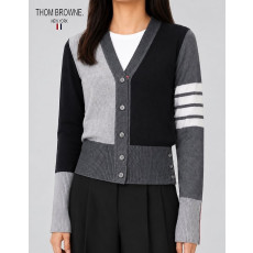 THOM BROWNE 톰브라운 사선 믹스 가디건
