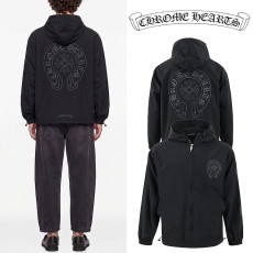 CHROME HEARTS 크롬하츠 홀스슈 자수 오버핏 바람막이 자켓