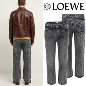 LOEWE 로에베 아나그램 돌워싱 스트레이트진