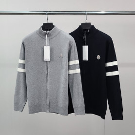 MONCLER 몽클레어 빽삼선 완장 니트 집업