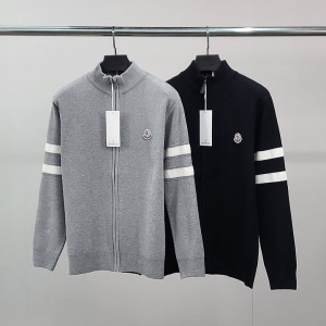 MONCLER 몽클레어 빽삼선 완장 니트 집업