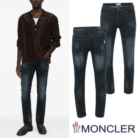 MONCLER 몽클레어 멀티 프린트 노블 진청 슬림진