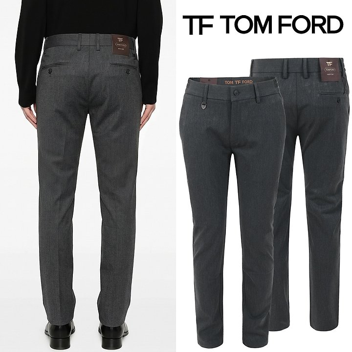TOMFORD 톰포드 TF 스틸로고 밴딩 슬랙스