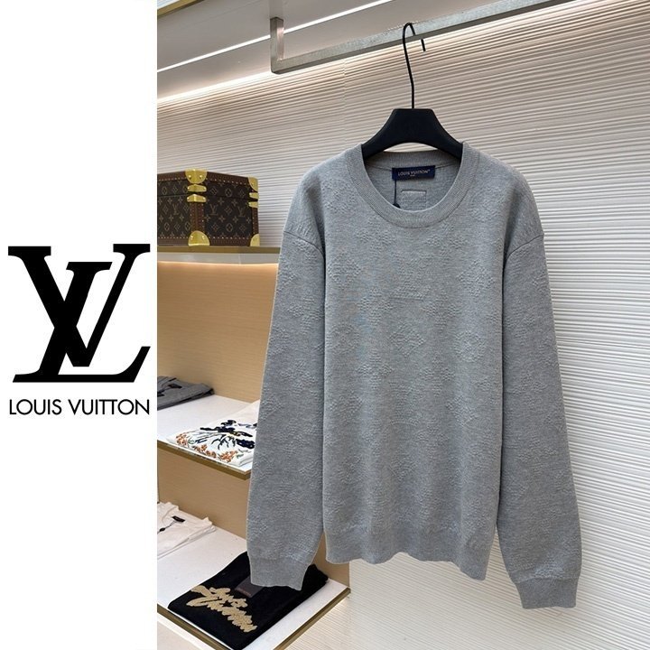 LOUIS VUITTON 루이비통 그레이 크루넥 스웨트셔츠