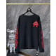 CHROME HEARTS 크롬하츠 7013 세메터리 크로스 레더 패치 캐시미어 니트