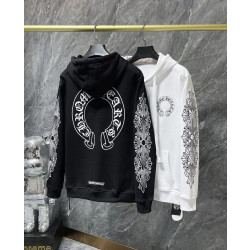 CHROME HEARTS 크롬하츠 7030 홀스슈 플로랄 크로스 후드 집업