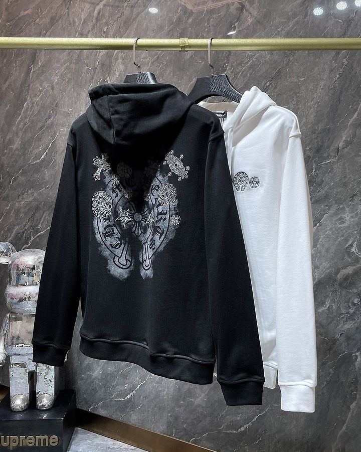 CHROME HEARTS 크롬하츠 7032 블러 자수 멀티 아이콘 후드 집업