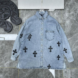 CHROME HEARTS 크롬하츠 7065 멀티 크로스 데님 셔츠 자켓