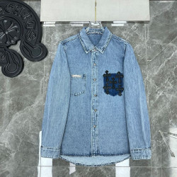 CHROME HEARTS 크롬하츠 7066 하드웨어 세메터리 크로스 데님 셔츠 자켓