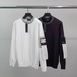 STONE ISLAND 스톤아일랜드 흑백와펜 포켓 울 니트