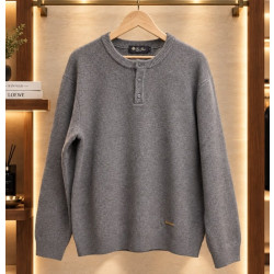 LOROPIANA 로로피아나 7컬 울 헨리넥 니트스웨터 7COLOR