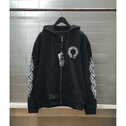 CHROME HEARTS 크롬하츠 홀스슈 플로랄 플리스 후드집업